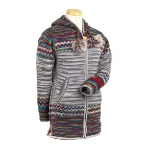 Yoko Sweater 100% Wool Fleece Lined - Small